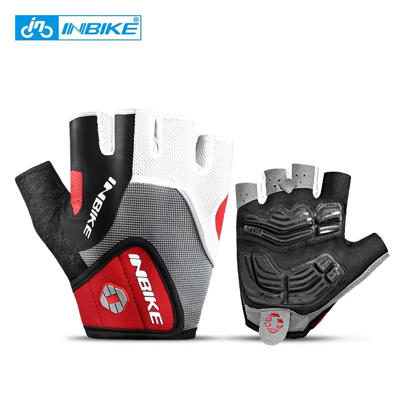 INBIKE Guanti da ciclismo mezze da imbotti in GEL uomo donna antiurto estate MTB guanti da bicicletta sport palestra fness guanto accessori  18