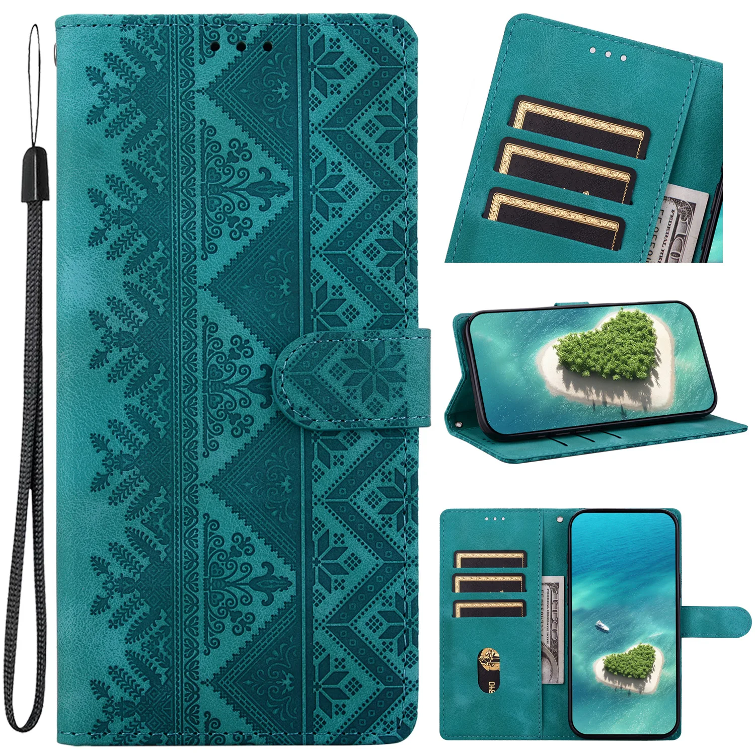 Enhanced Leather Stand Flip Wallet Case - Premium Protective Cover