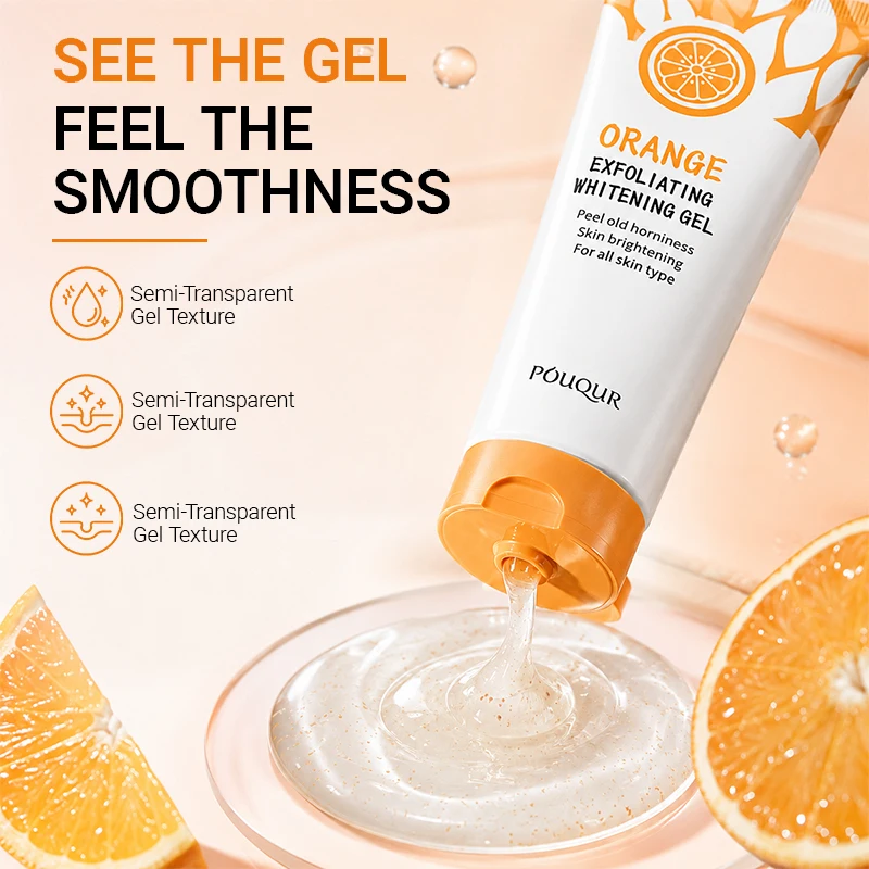 Orange Exfoliating Gel - Brightening & Hydrating Gentle Scrub