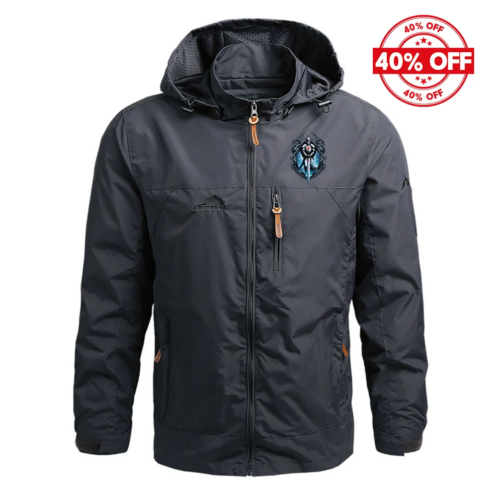 Mens Windproof Hoodie Sweatshirt Jacket Knights Templar Pattern