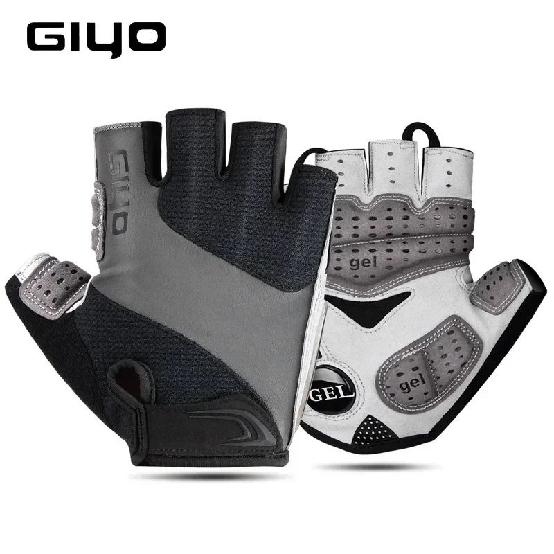 GIYO S-10 Summer MTB Bike Half Finger Cycling Glove Bicycle Breathable Shock Absorbing Sport Gloves Antiskid One Pair