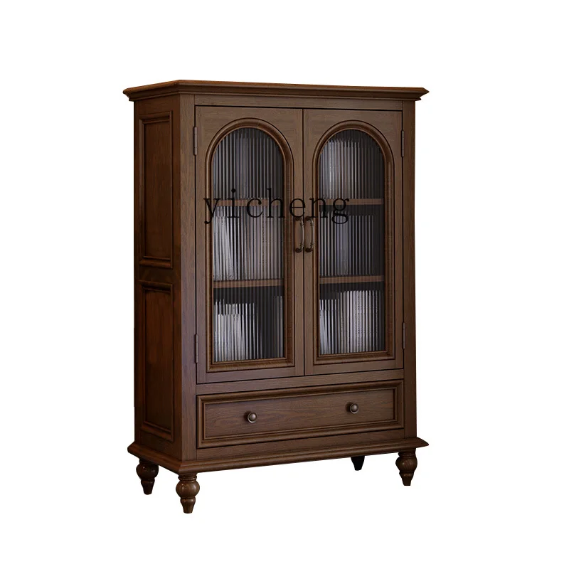 Yy American Wine Cabinet Tv Side Cabinet Soggiorno In Legno Massello Vintage Divano Storage Cassettiera Casa