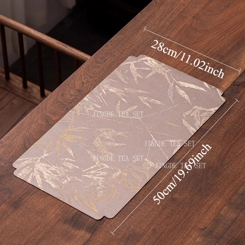 Cotton and Linen Tea Mat New Chinese Style Home Zen Style Waterproof Dry Foam Pad Small Fabric Tea Towel Teaset Accessories