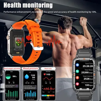 EIGIIS New Military Smart Watch 100+ Sports Modes Health Monitor Bluetooth Call IP67 Waterproof Men Women For IOS Android KR88 2
