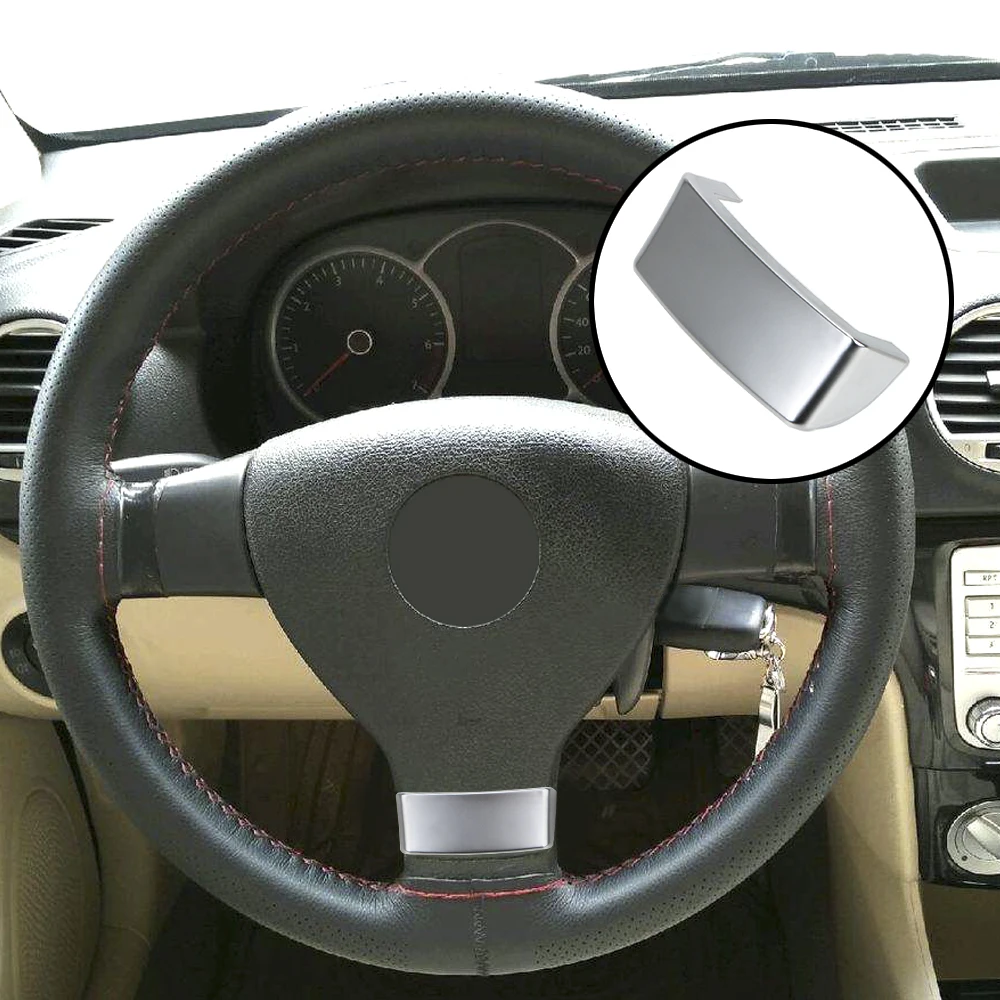 

Chrome Emblem Insert Trim Fit for VW Golf MK5 Plus 5 GTI Passat B6 3C Eos Jetta Car Steering Wheel Trim Sequin Cover Accessories