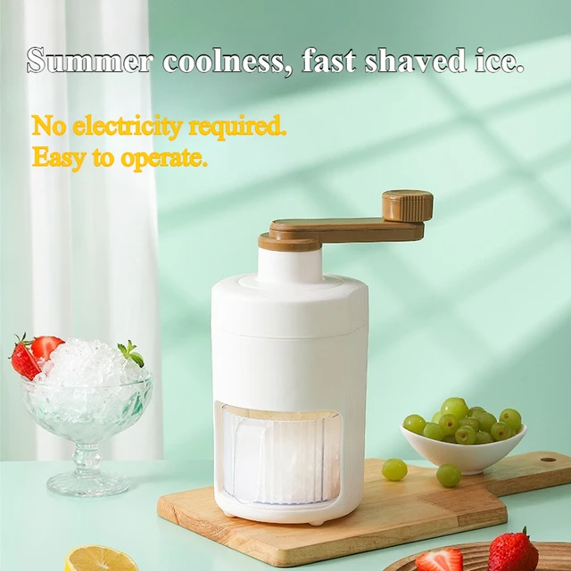 New small manual ice crusher, ice shaving machine for home use, hand-cranked ice slush maker. 2
