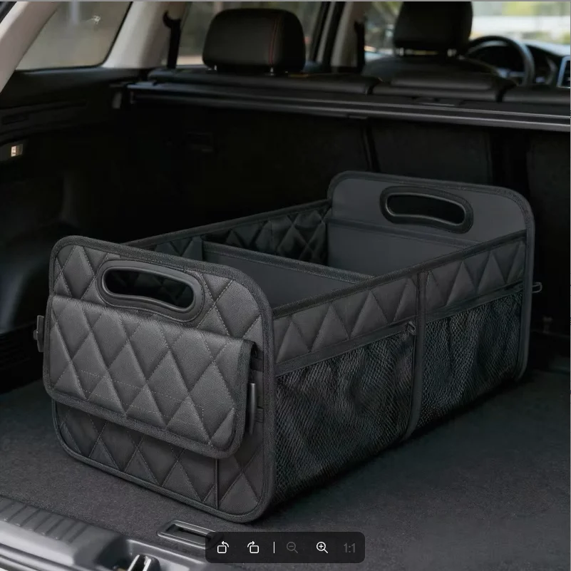 Organizer per bagagliaio automatico con 6 tasche - Contenitore per auto premium per berlina/camion, organizer durevole per accessori auto, pieghevole