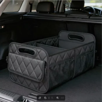 Organizer per bagagliaio automatico con 6 tasche - Contenitore per auto premium per berlina/camion, organizer durevole per accessori auto, pieghevole