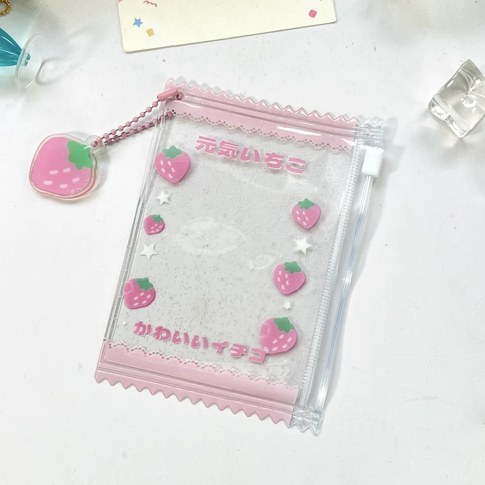 Cute Transparent Shiny Candy Bag Korean Photocard Holder Card Sleeves 3-inch Photo Card Holder Films Game Cards Protector