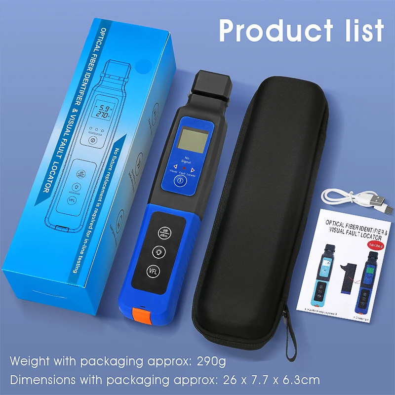 Rechargeable AUA-C40 Fiber Optic Identifier Live Fiber Optical Identifier with B