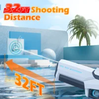 Summer Outdoor Electric Water Gun Continuous Shooting Large Capacity Automatic Water Suction Gun Boy Handheld Beach toys for kid 2