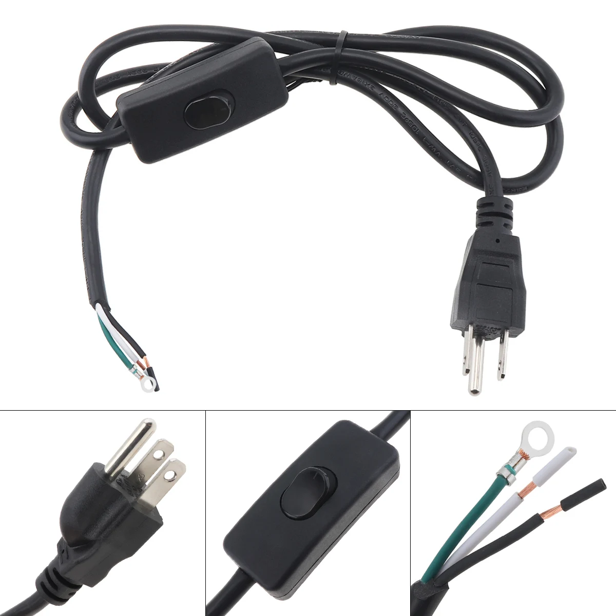 

Комплект проводов с 3 штепсельными вилками 1,2 м, шнуры питания с американской вилкой, удлинитель питания, коннектор с аксессуарами