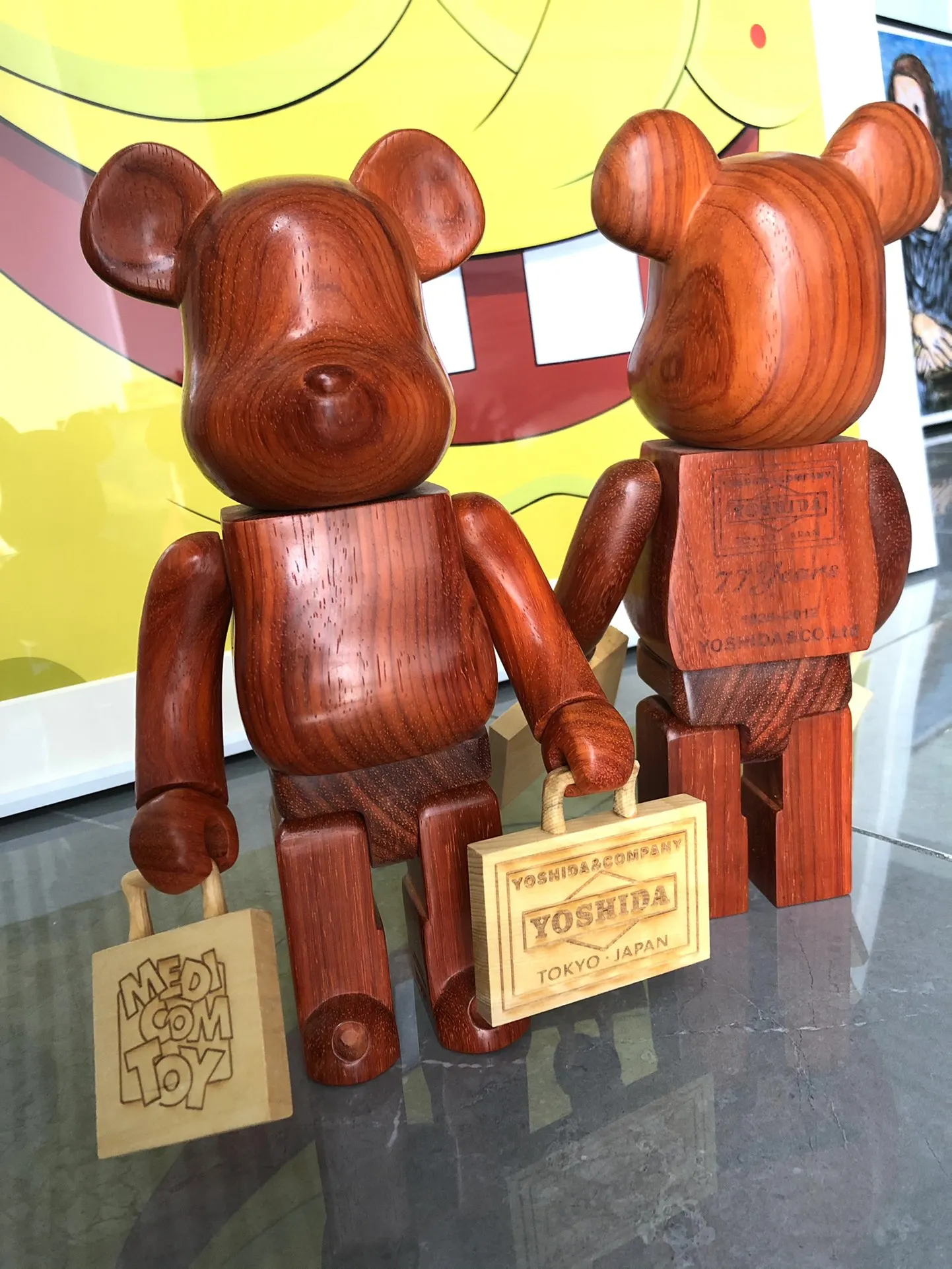 Bearbrick 400% 28Cm Porter X Kimoku X Medicom Toy Tre-Party Joint African Palissandro Porter Valigia Orso