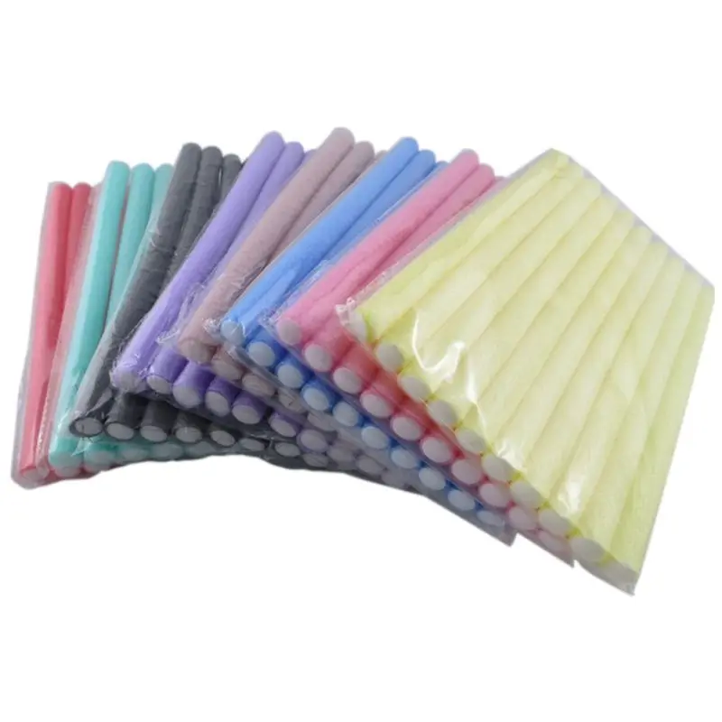 ping 10pcs Lot Curler Makers Soft Foam Bendy Twist Curls DIY Styling Hair Rollers Tool for Women Accessories hair styling tool hair curling tools