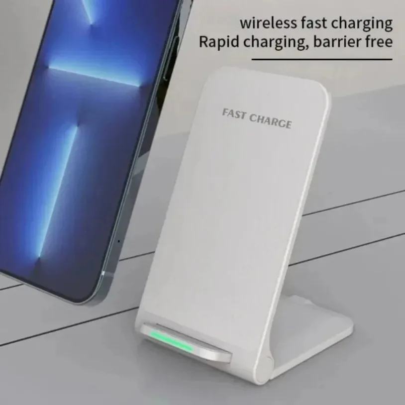Folding 100W Wireless Charger Dock Phone Holder Stand For iPhone 16 15 14 13 12 Pro Max Samsung S24 Xiaomi Fast Charging Station