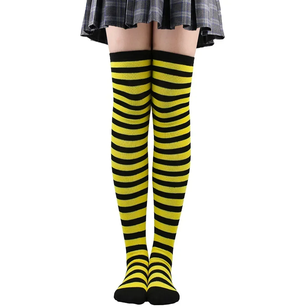 Dot Oberschenkel Hohe Strümpfe Damen Gestreift Damen Mädchen Schwarz Weiß Rosa Lang Über Knie Socken Cosplay Lolita Harajuku Y2k – Detail 18