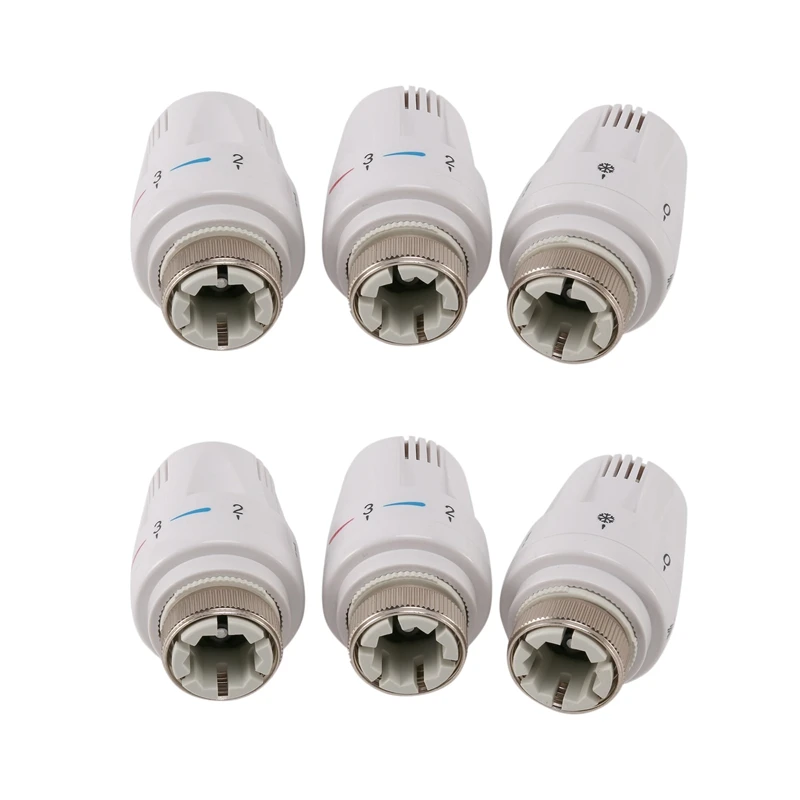 6pcs Thermostat Radiator Valve Trv Thermostatic Head Radiator M30 X 1.5