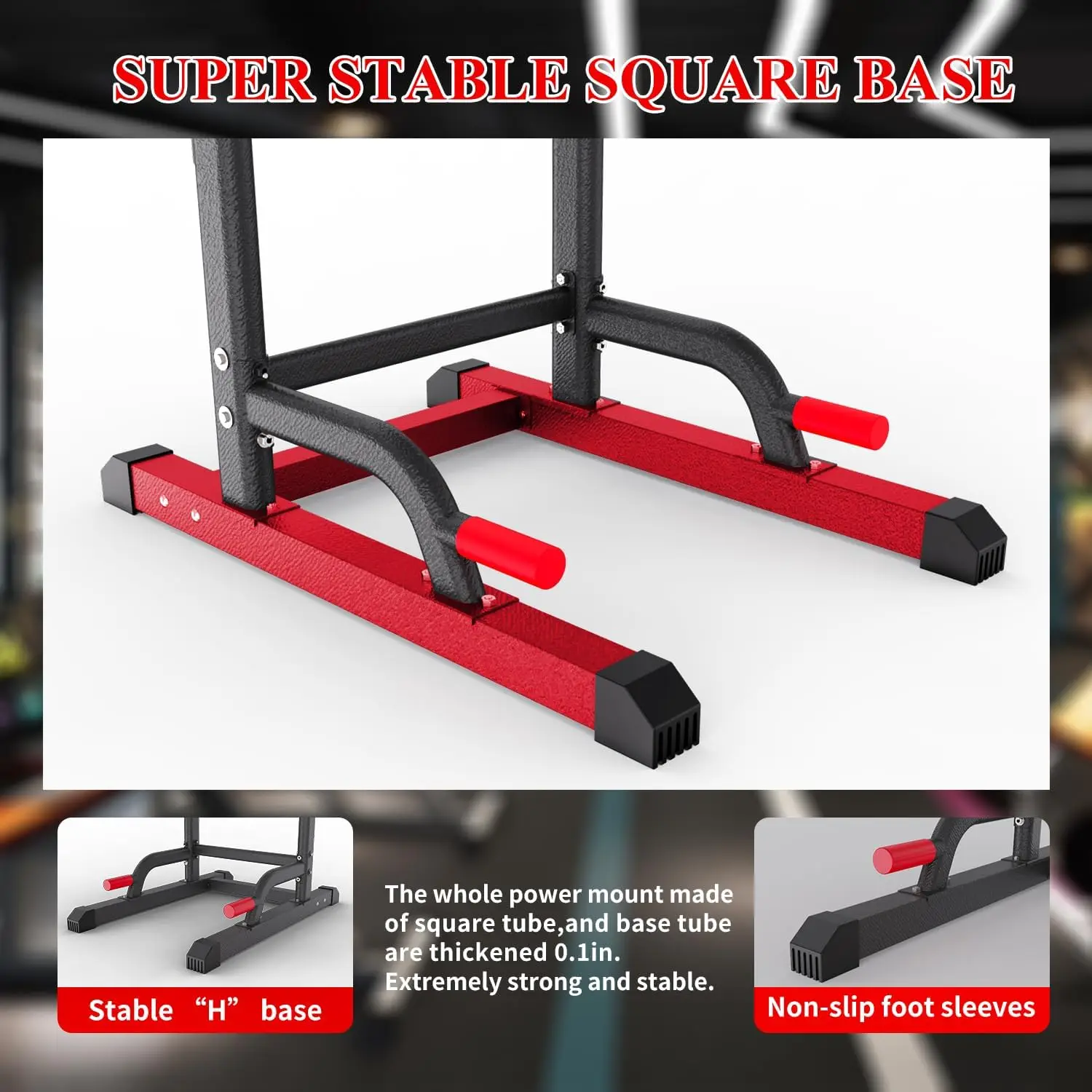 Tower Dip Station, Pull Up Bar Station & Multi-Function Gym Equipment For Home Strength Training Adujustable Height Up to