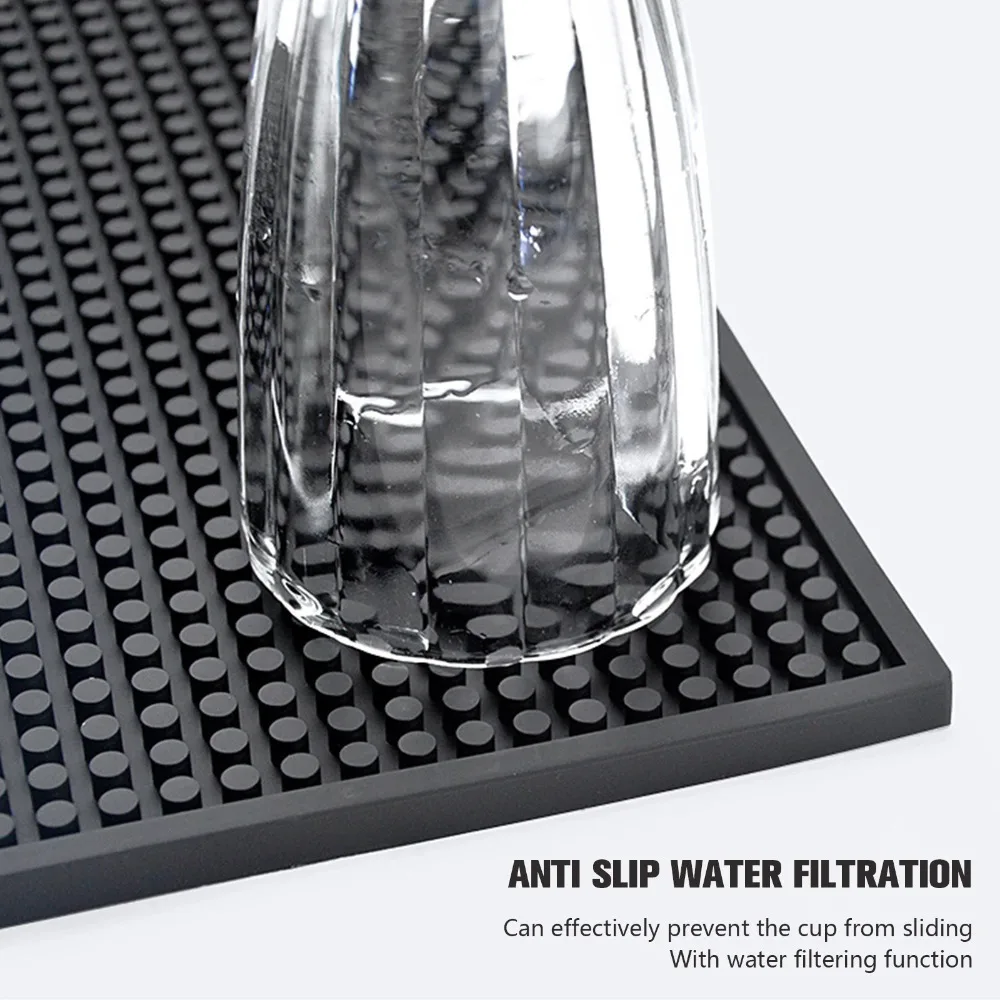 Bar Mat Rubber Dish Drying Mat Countertop Non Slip Heat Resistant Home Kitchen Accessories