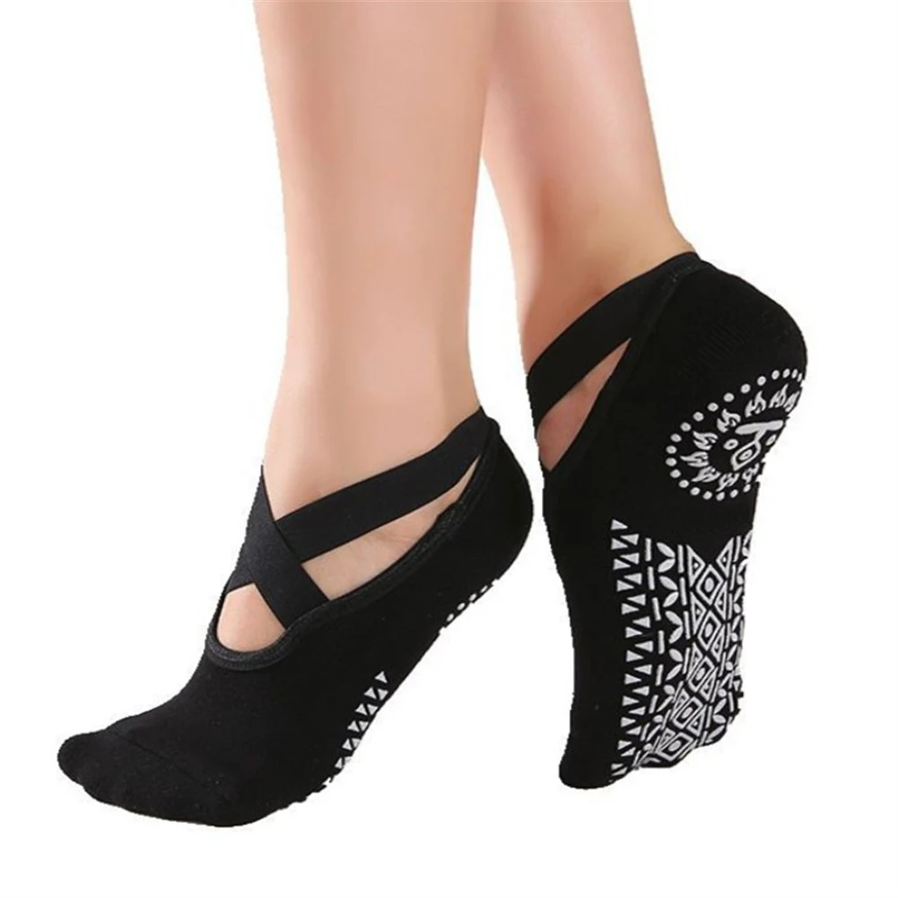 Yoga socks Women Yoga Socks Anti Slip Bandage Sports Ladies Girls Ballet Socks Dance Sock Slippers Yoga Non Slip Acupressure Mat