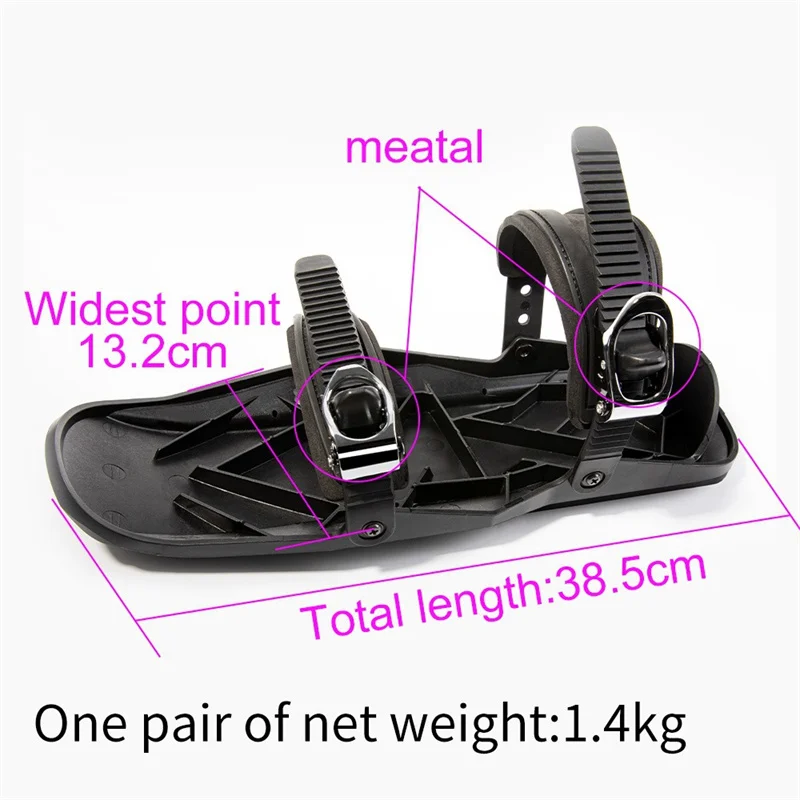 Portable Mini Ski Skates Snowblades 3