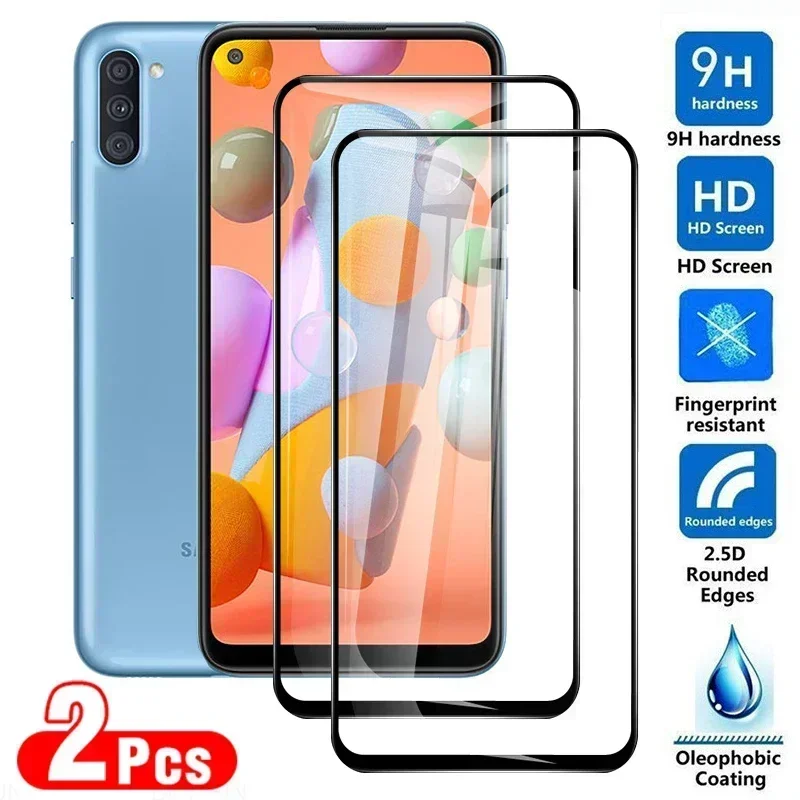 

2 Pcs Full Screen Protector For Samsung A11 Tempered Glass On The For Samsung Galaxy A11 M11 A1 A 1 1 A115F M 11 Protective Film