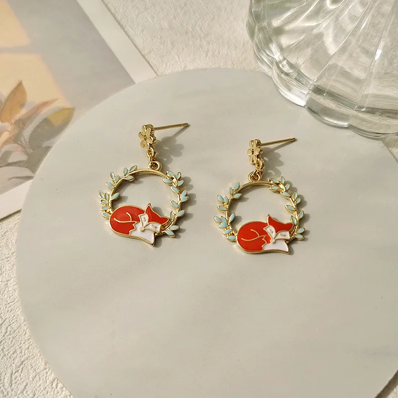 Kawaii Little Red Fox Harajuku Earrings - Limited Edition