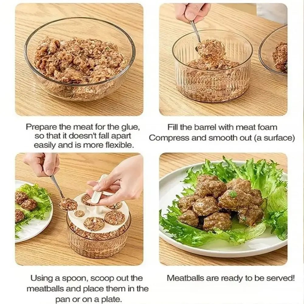 Sbf3e44d5ed8a41a8ad563d58c1873083v Translucent Meatballs Maker Manual Rice-Meat Dumplings Maker For Clear Dumplings Meat Tool 5 Meat Balls Manual Maker Tool