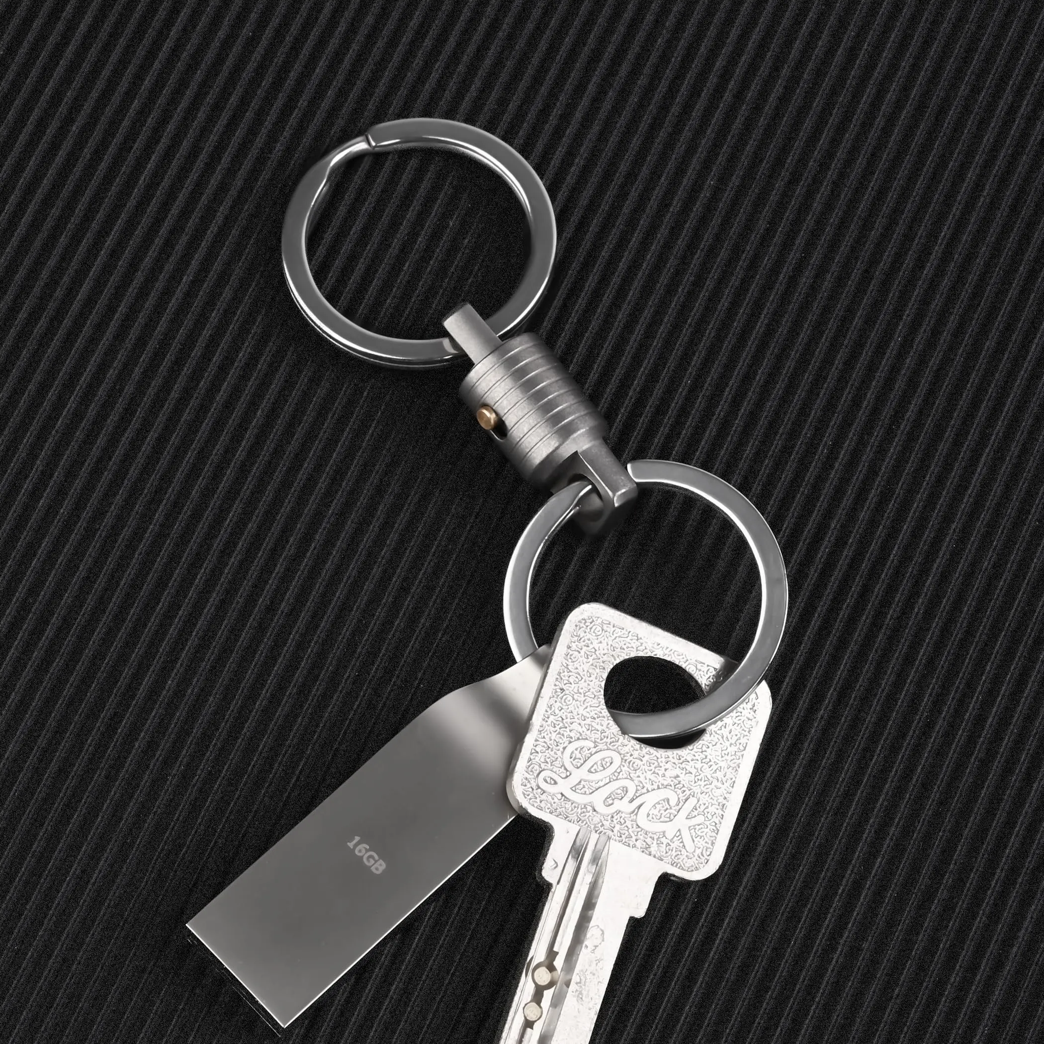 Titan-Schlüsselanhänger, stilvoller Schnellverschluss-Schlüsselanhänger, robuster Schlüsselanhänger, Premium-EDC-Schlüsselhalter für Outdoor-Aktivitäten, Edc-Reisen – Detail 9