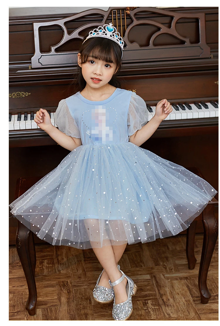 Girls Dress Summer Princess Elza Dresses Elegant Kids Costume for Girls Vestidos Party Toddler Children Teenagers Birthday Robe cute dresses