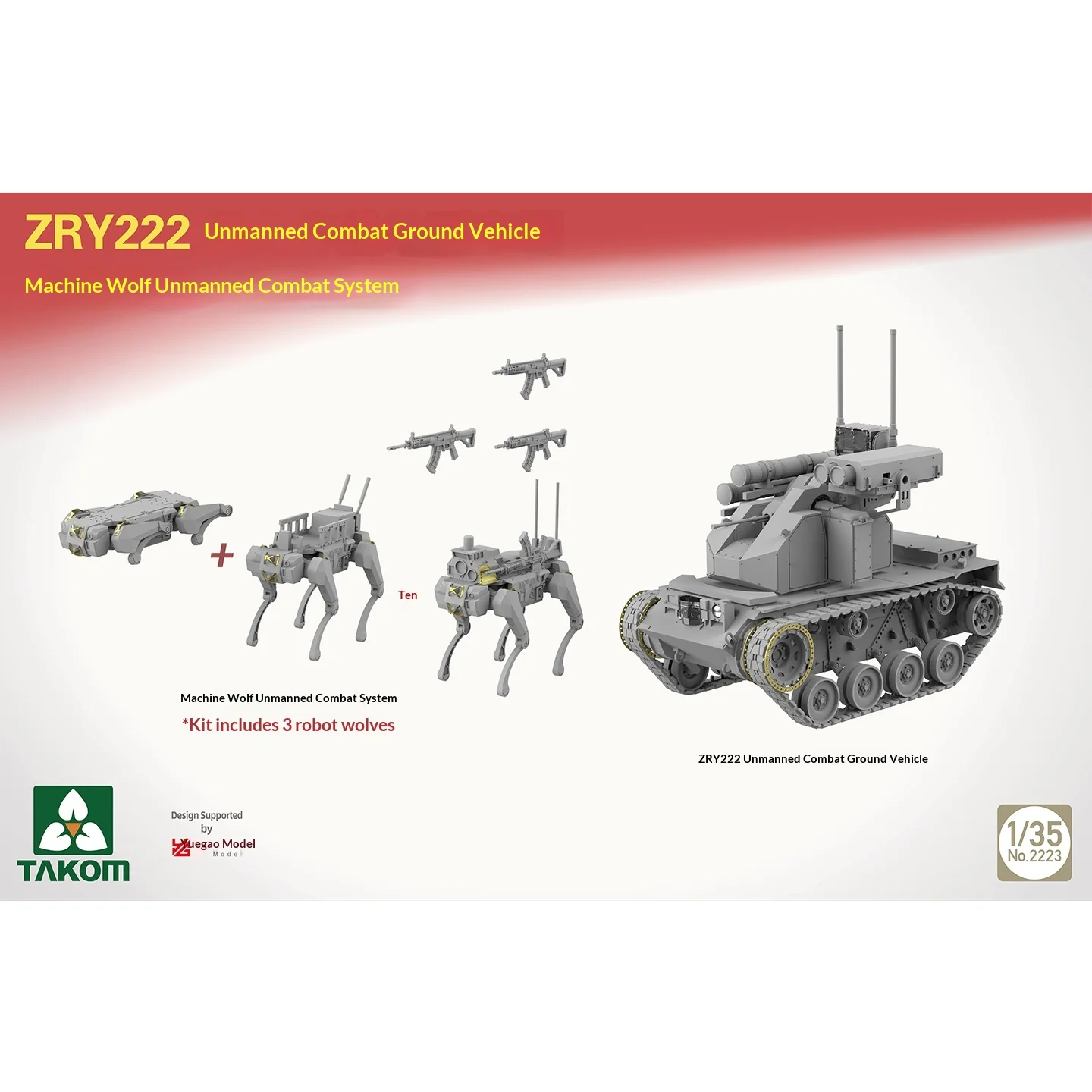 Premium TAKOM 1/35 Scale Type100 Tank Assembly - Unmanned Combat Ground Vehicle Collectible Toy Gift