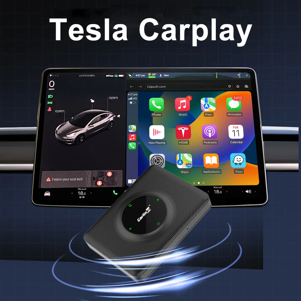 Dla tesli Carplay bezprzewodowy Model samochodu Apple Play 3 Y mapa