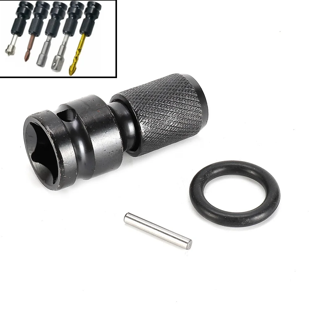 Drill Chuck Converter Socket Adapter Hex Shank 1/2"Drive To 1/4" Impact Drilling Bits Driver Quick Load Adapter For Power Tools