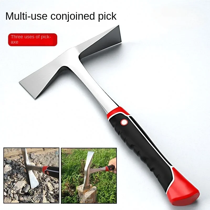 Axe chopping firewood pickaxe farming tools digging tree roots double flat fishing dual-purpose hoe axe integrated survival gear