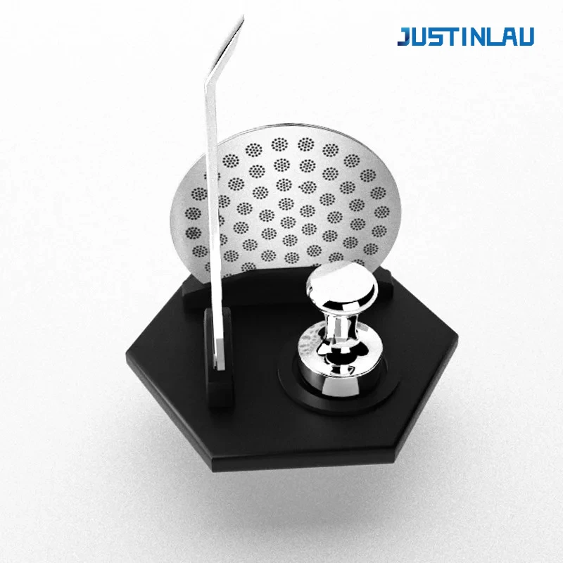 Stainless Steel Coffee Tool Storage Base for Kitchen Countertops