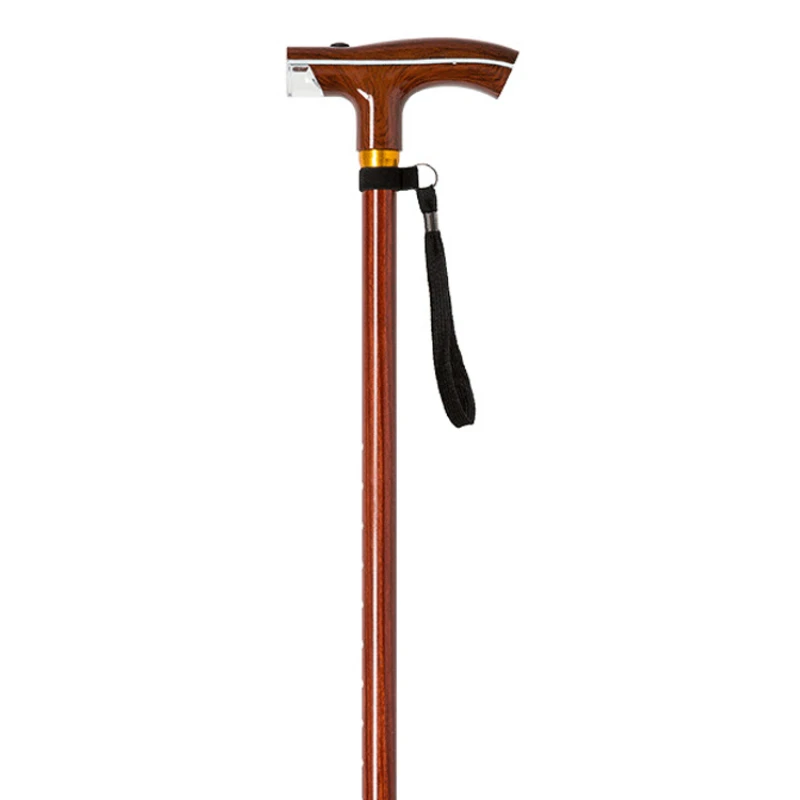 

Elderly crutches with anti slip imitation wood grain and extendable crutches