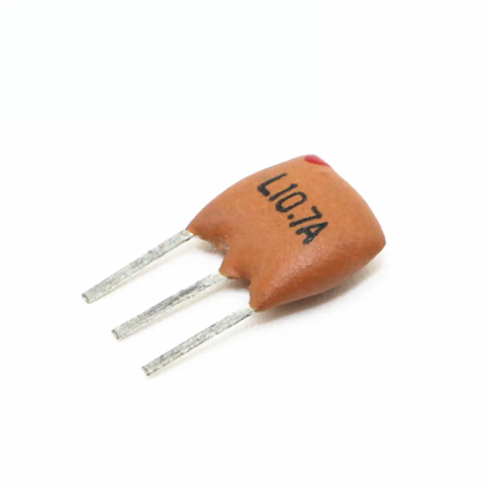 

10pcs Ceramic crystal oscillator 10.700MHZ 10.7M ZTT10.7M LF10.7M Inline 3 feet