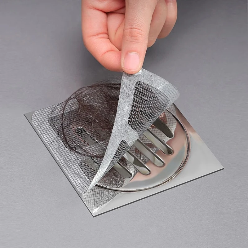 Disposable Floor Drain Paste as floor drain sticker,silicone floor drain cover,floor drain cover,floor drain filter,floor drain hair filter,floor drain hair catcher,drain hair catcher,shower drain catcher,hair drain catcher,hair drain filter Prevent Hair Blockage Capture Network Floor Drain Filter Tool Network Shower Cover Kitchen Bathroom