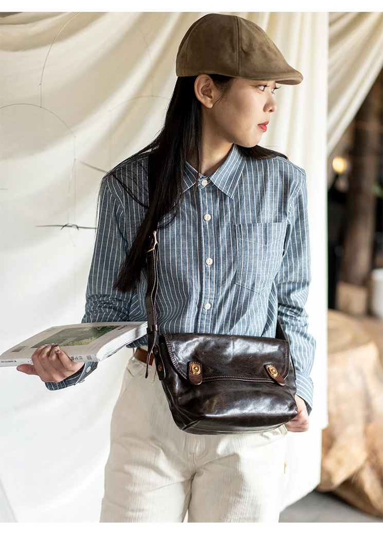 PNDME Outdoor tägliche arbeit hohe qualität kuh leder männer umhängetasche lässig vintage luxus handgemachte echtes leder schulter tasche – Detail 9