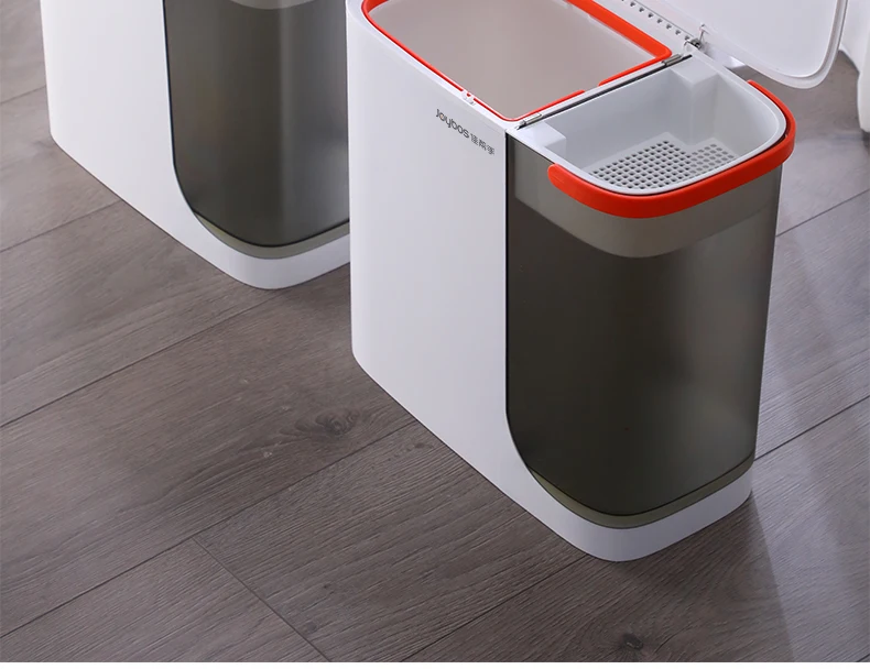 cubos de basura para cocina, doble compartimiento clasificado reciclaje  pedal basura cubo de basura, capacidad de 45 l, apto para baño, cocina