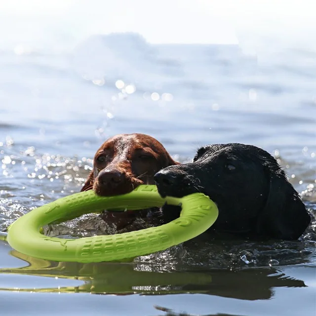 1PC Large Dog Interactive TPR Toy - Durable Floating Ring Pulling Dog Ring for Teeth Grinding And Interactive Play 4