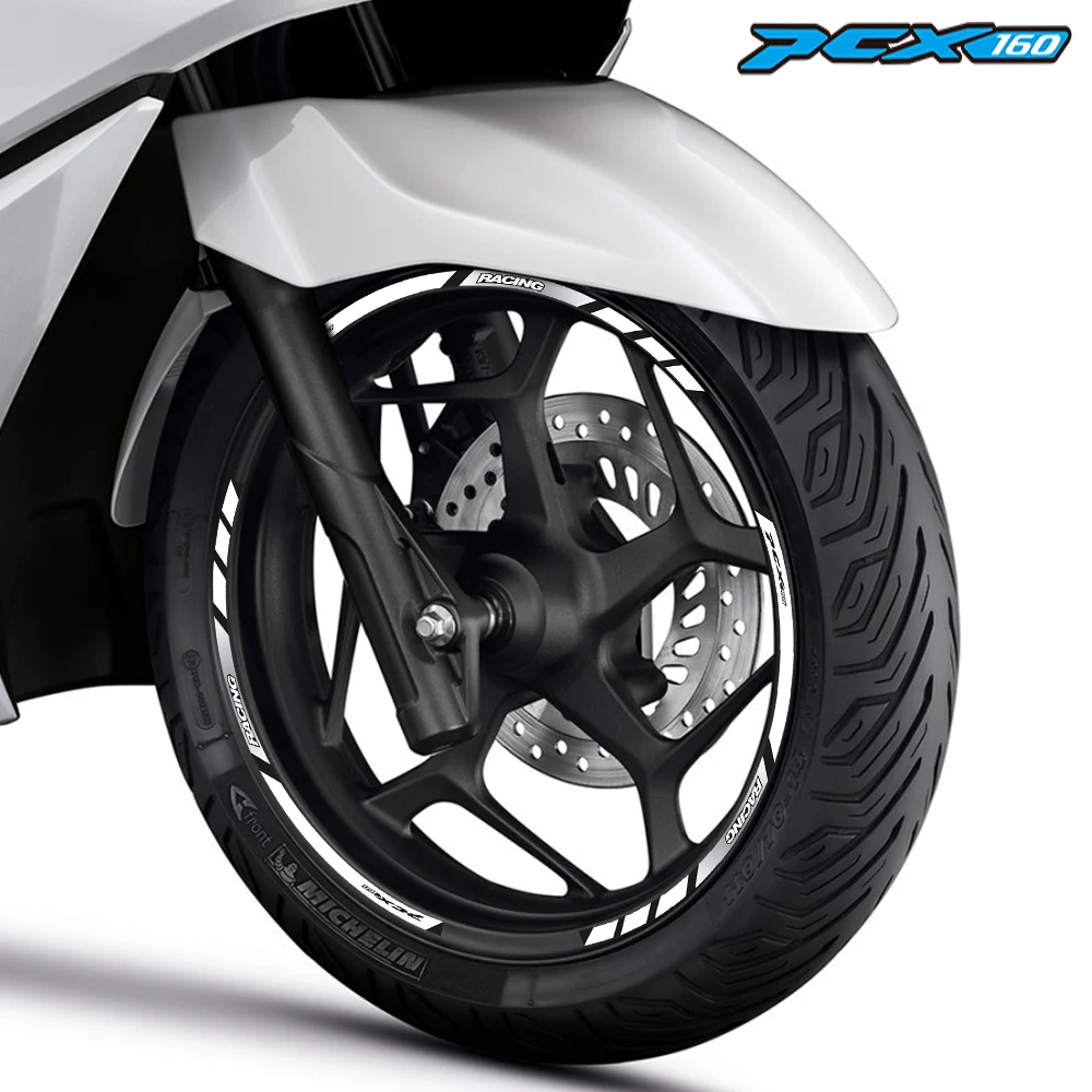 

12 X Толстые края внешний обод наклейка полоса колеса наклейки Подходит для Honda PCX160 pcx 160 2021