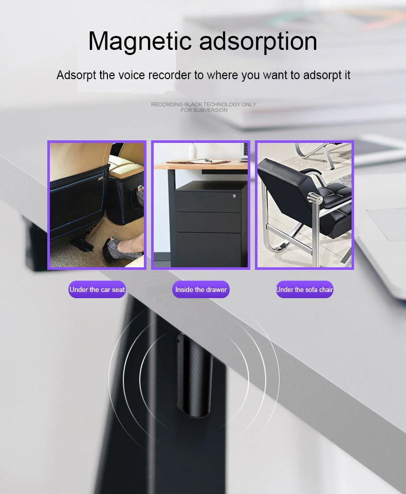 Snimatelj postavljen ispod sofe pomoću magneta