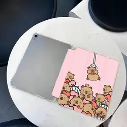 Pencil Holder Tablet Case with Capybara Dolls Design for Redmi Pad SE 11 (PD029)