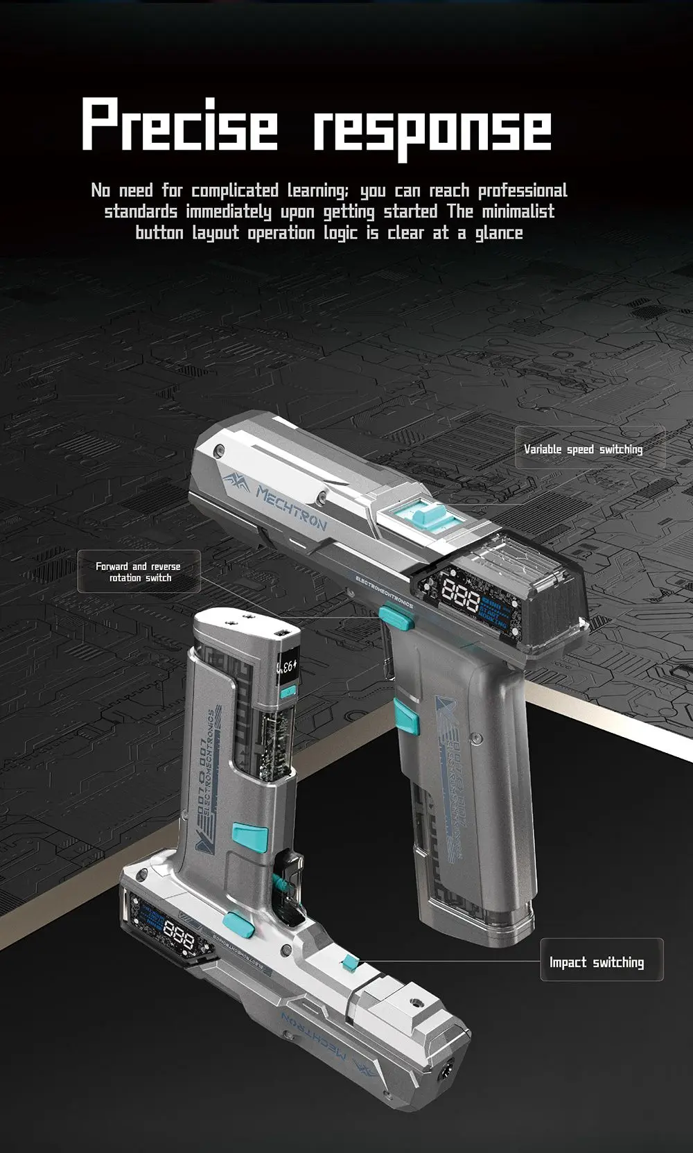 Mechtron TL-G007S Cyberpunk Hammer Drill