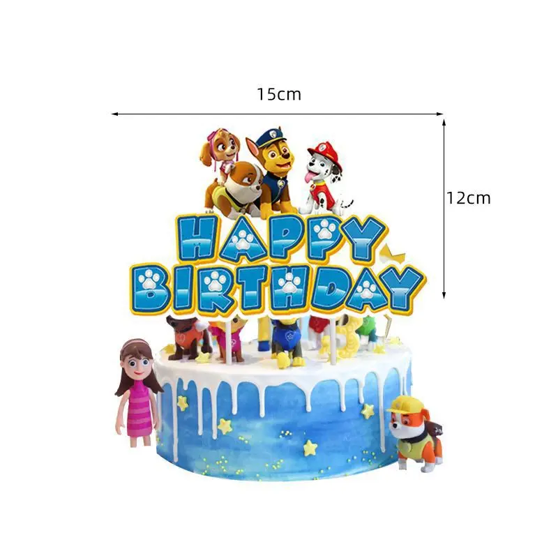 thumbnail image 1 of Decoración para fiesta de cumpleaños de perros de la Patrulla Canina, grupo decorativo, vajilla desechable, globos combinados para suministros de fiesta para niños, 1 of 5