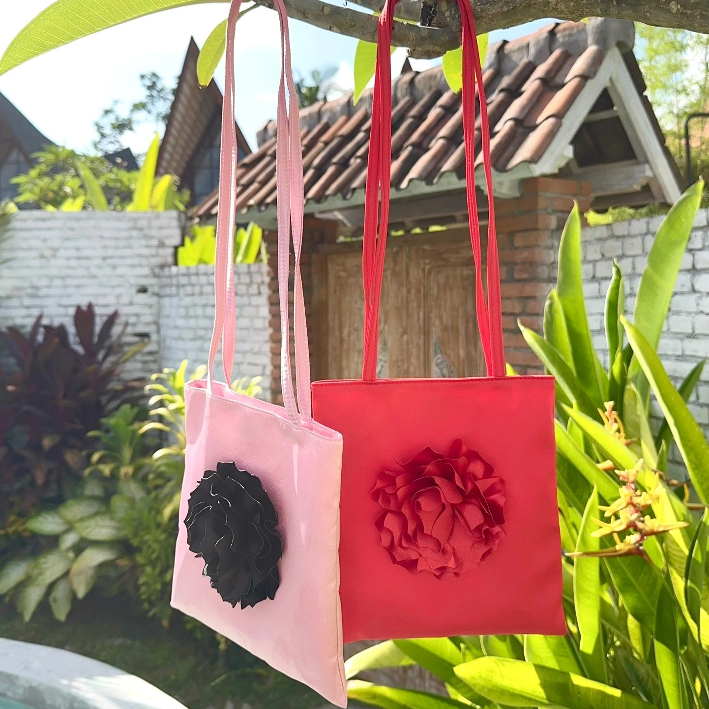 Korean Niche Designer Planforotherday Rose Shoulder Bag for Women Fashion Zipper Zero Wallet Planforotherday 3D Rose Mini Bag