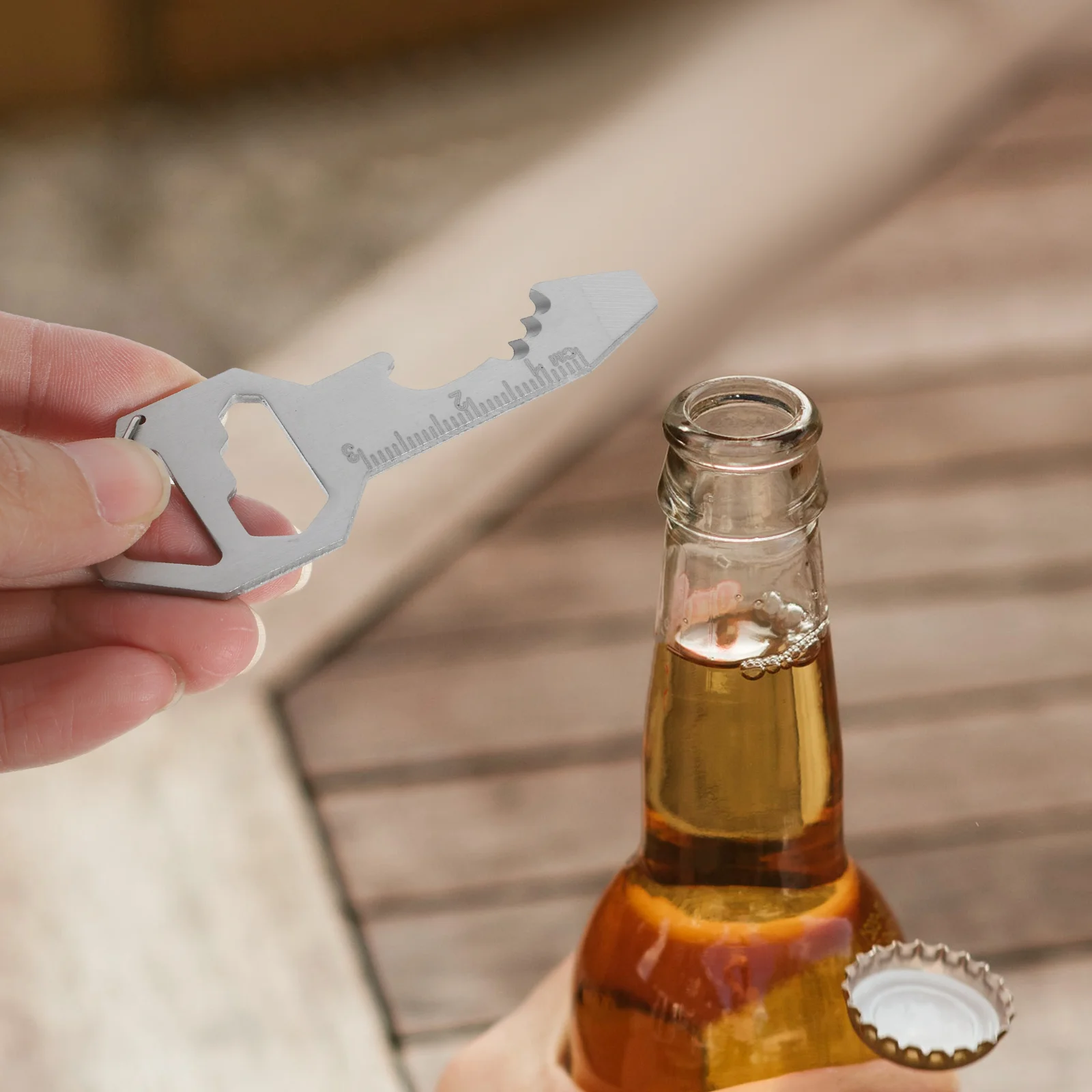 

Key Multitool Six-in-one Safety Tool Multifunctional Bottle Opener Multi-purpose Hand Tool