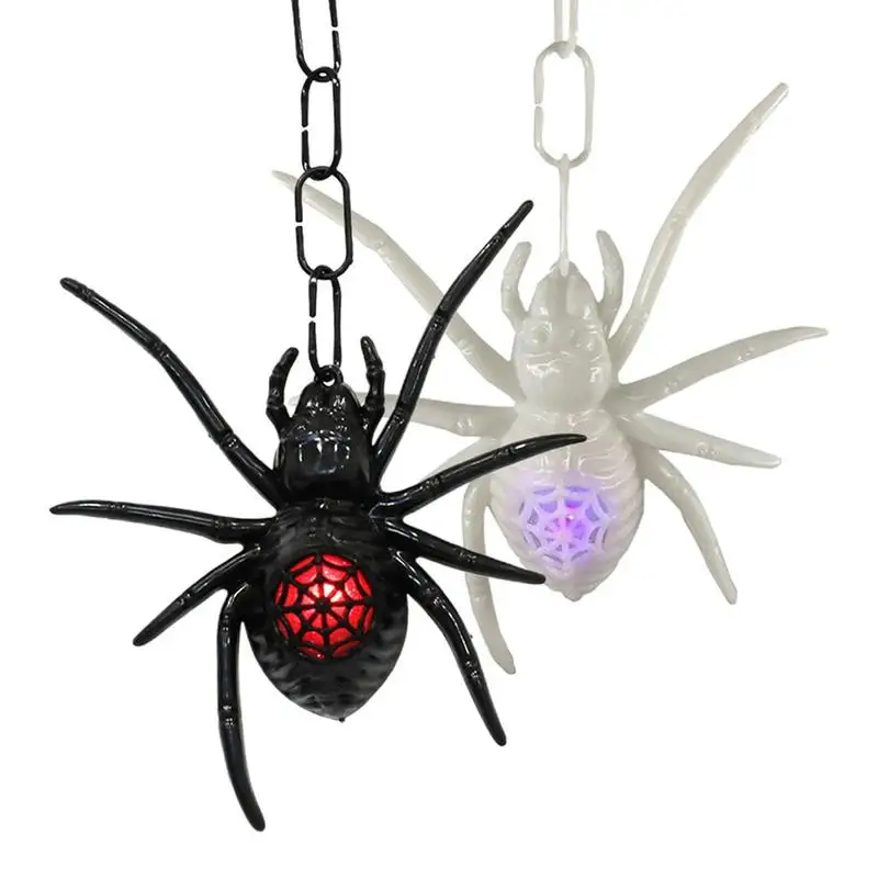 

Scary Glowing Spider Tricky Decor Black Spider Halloween Haunted House Prop Indoor Outdoor Giant For Window Ceiling Wall Door