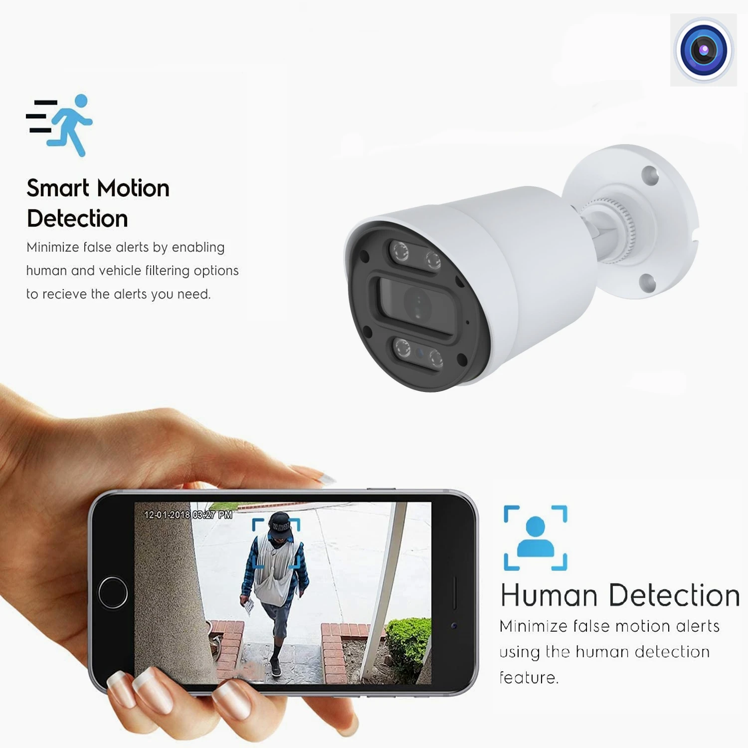 XM 5MP Ultra POE IP Camera XMeye APP AI Human Face